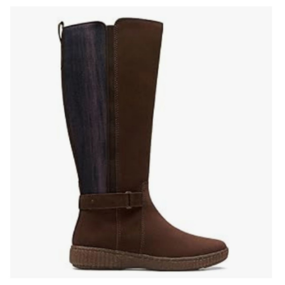Clarks Collection Suede Tall Shaft Boots - Caroline Style NWOB - Picture 2 of 12